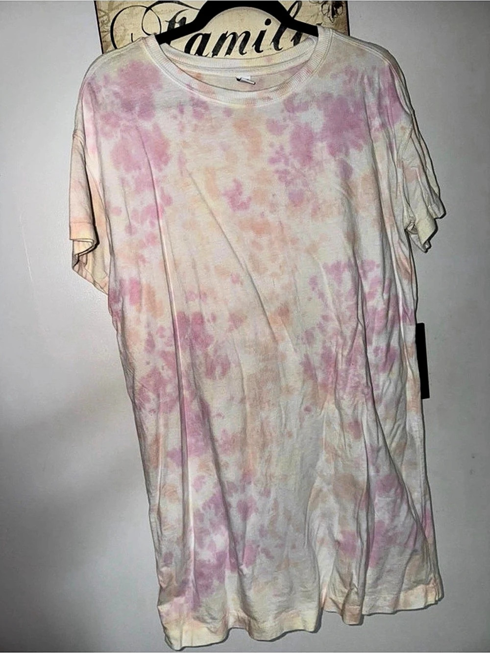 OLDNAVY Tie-Dye Short Sleeve dress in Pink & White Size Medium Like New